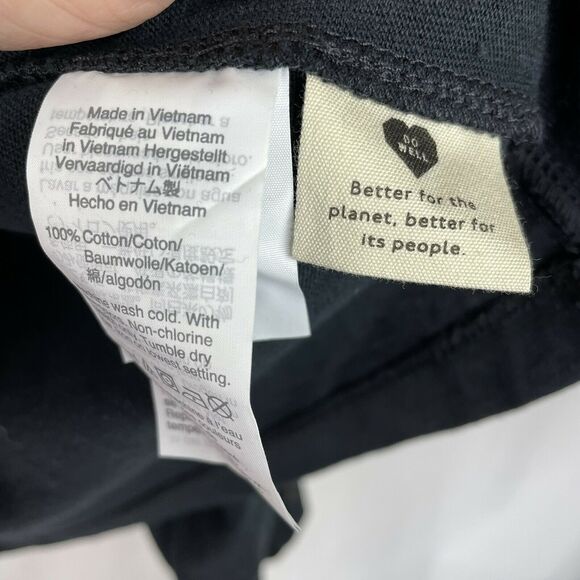 Madewell Black Turtleneck Button Sleeve Top Blouse NWT Size XS - Picture 8 of 8